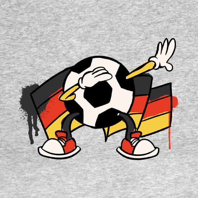 Dabbing Soccer Ball Cartoon Germany German Flag Football by Now Boarding